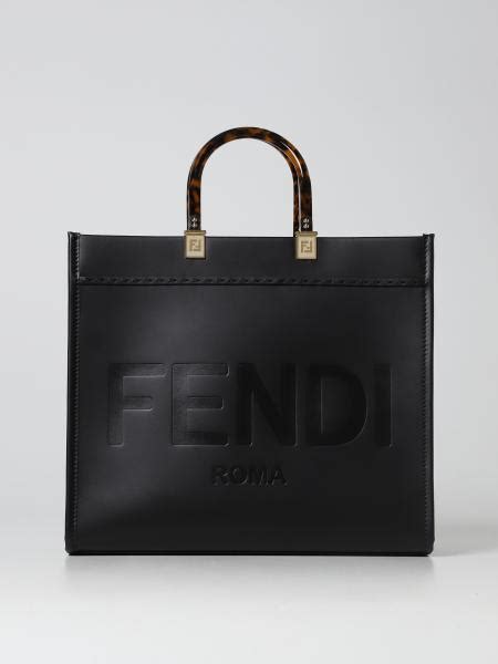 borsa fendi pelle nera|borse in pelle donna.